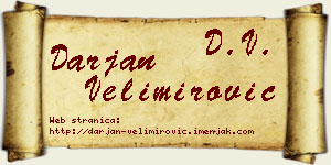 Darjan Velimirović vizit kartica